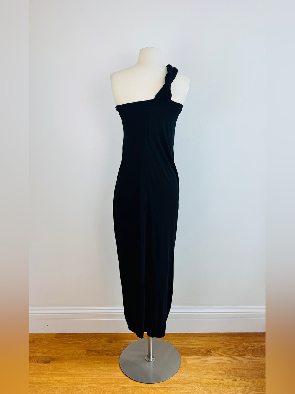 Vintage Jean Paul Gaultier Soleil Dress Black Grecian One Shoulder - Picture 7 of 10